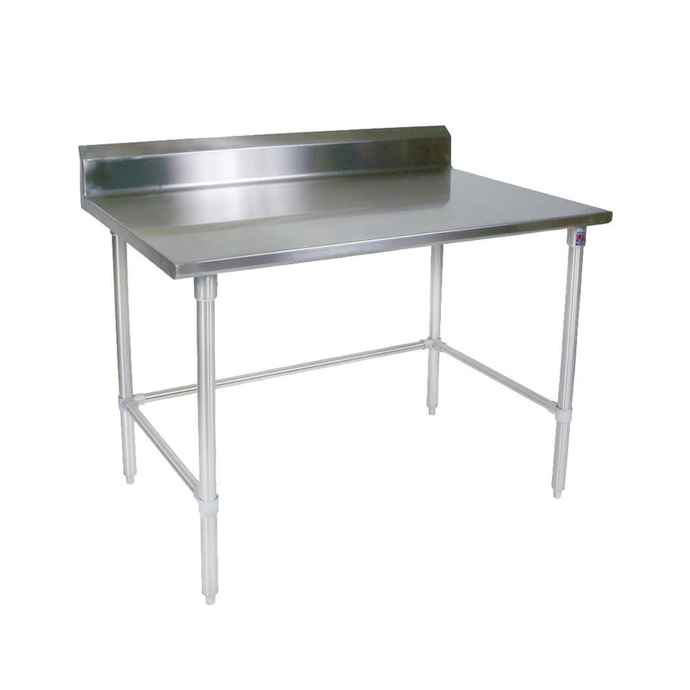 John Boos ST4R5-3084SBK 84" 14 ga Work Table w/ 300 Series Stainless Top, 5" Backsplash