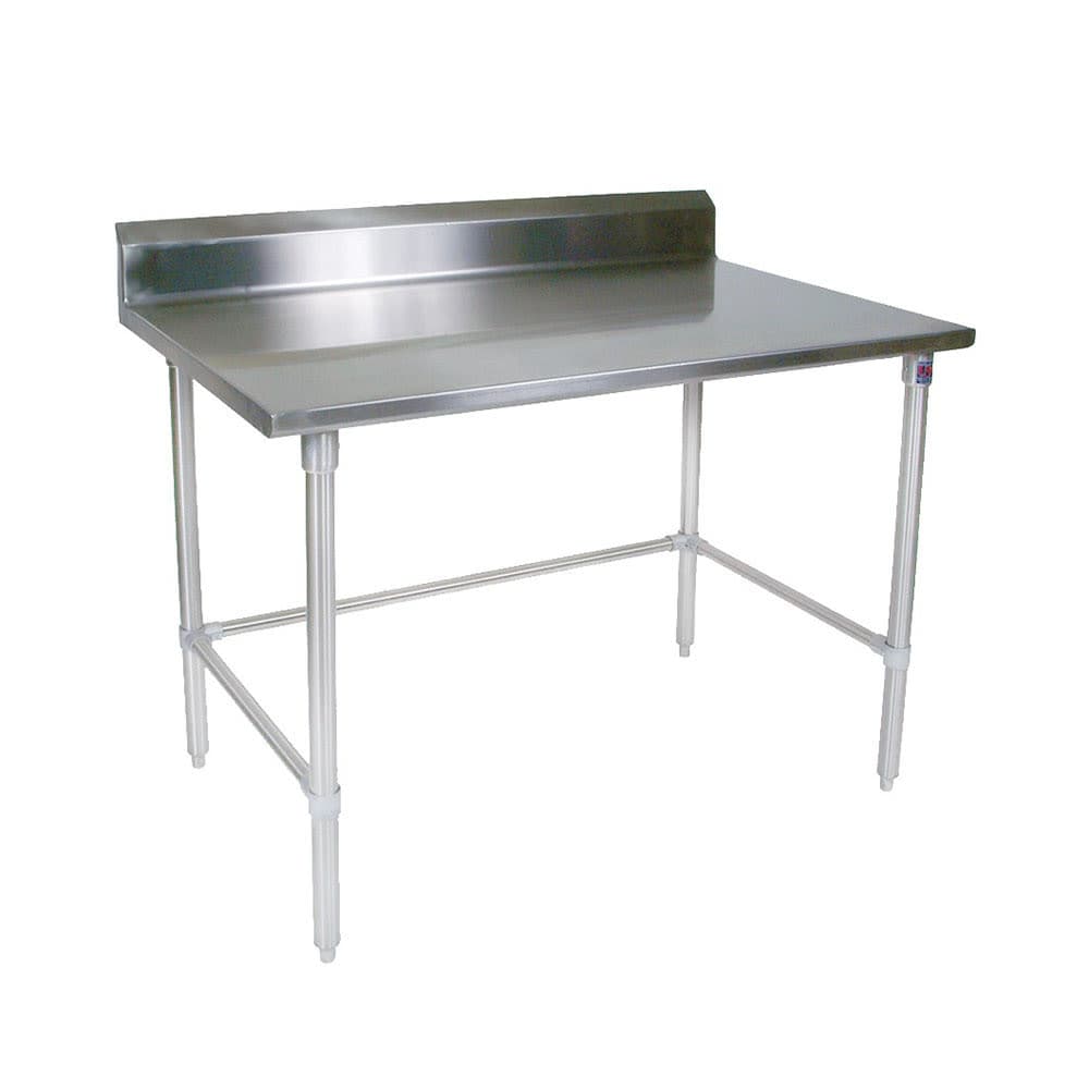 John Boos ST4R5-3672SBK 72" 14 ga Work Table w/ 300 Series Stainless Top, 5" Backsplash