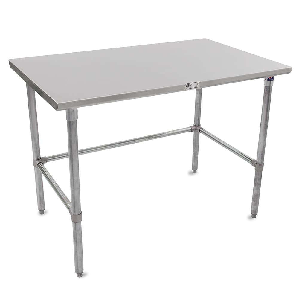 John Boos ST6-24108GBK-X 108" 16 ga Work Table w/ 300 Series Stainless Flat Top