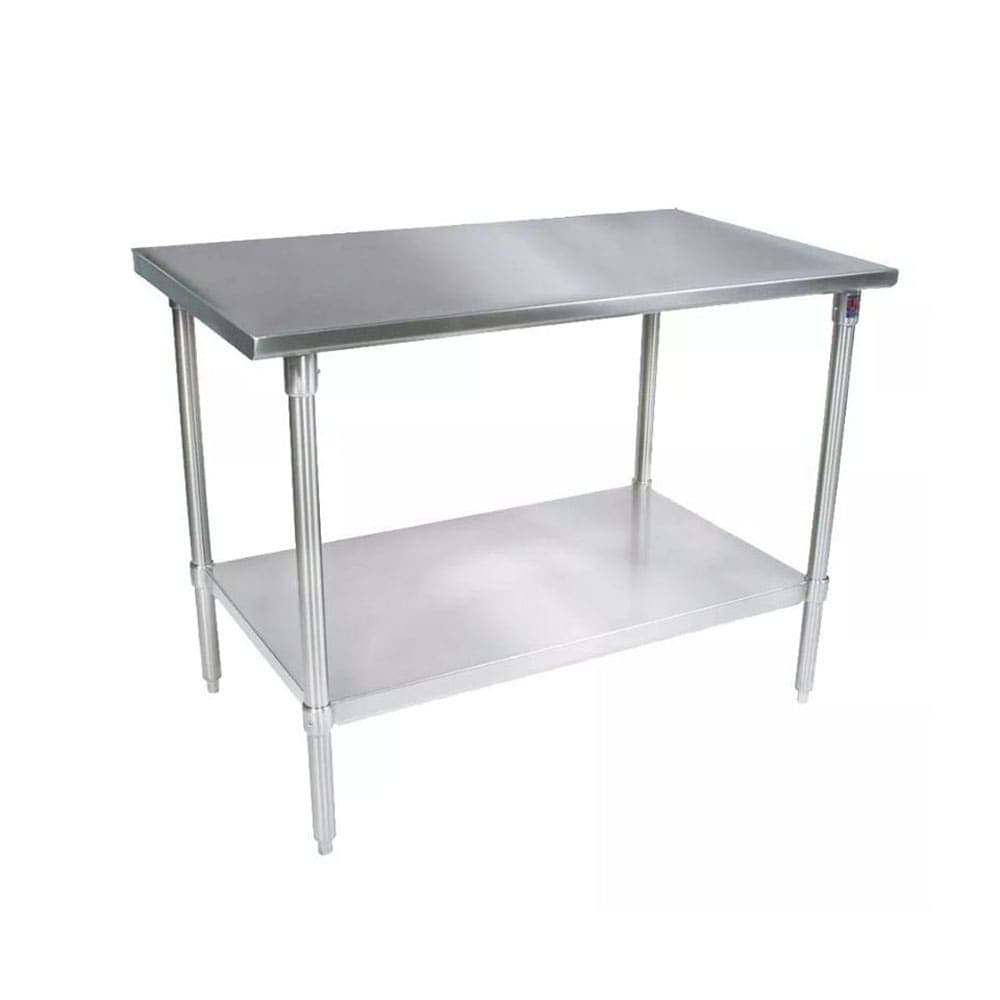 John Boos ST6-3630SSK-X 30" 16 ga Work Table w/ Undershelf & 300 Series Stainless Flat Top