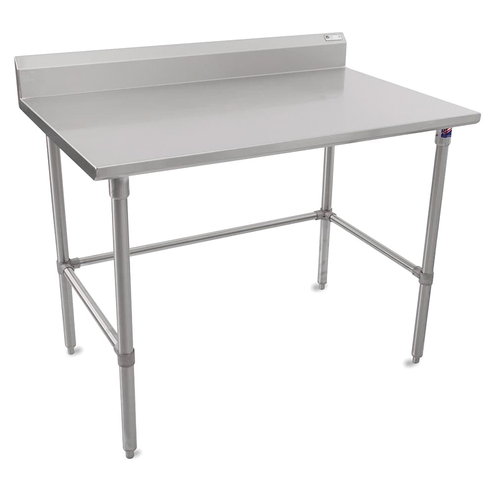 John Boos ST6R5-3060SBK-X 60" 16 ga Work Table w/ 300 Series Stainless Top, 5" Backsplash