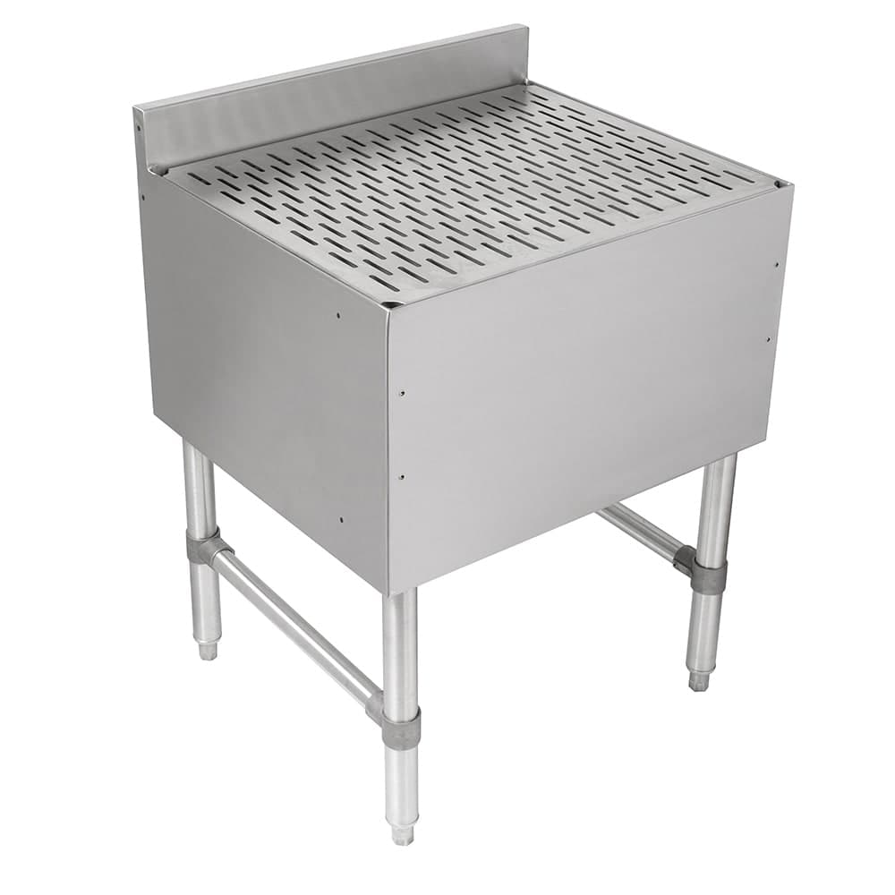 John Boos UBDB-1830-X Freestanding Underbar Drainboard w/ 3" Backsplash - 30"W x 18"D x 32 1/2"H