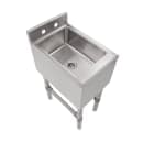 John Boos UBDS-1812-X Underbar Dump Sink w/ Stainless Steel Legs, 12"W x 18"D x 32 1/2"H thumbnail 2