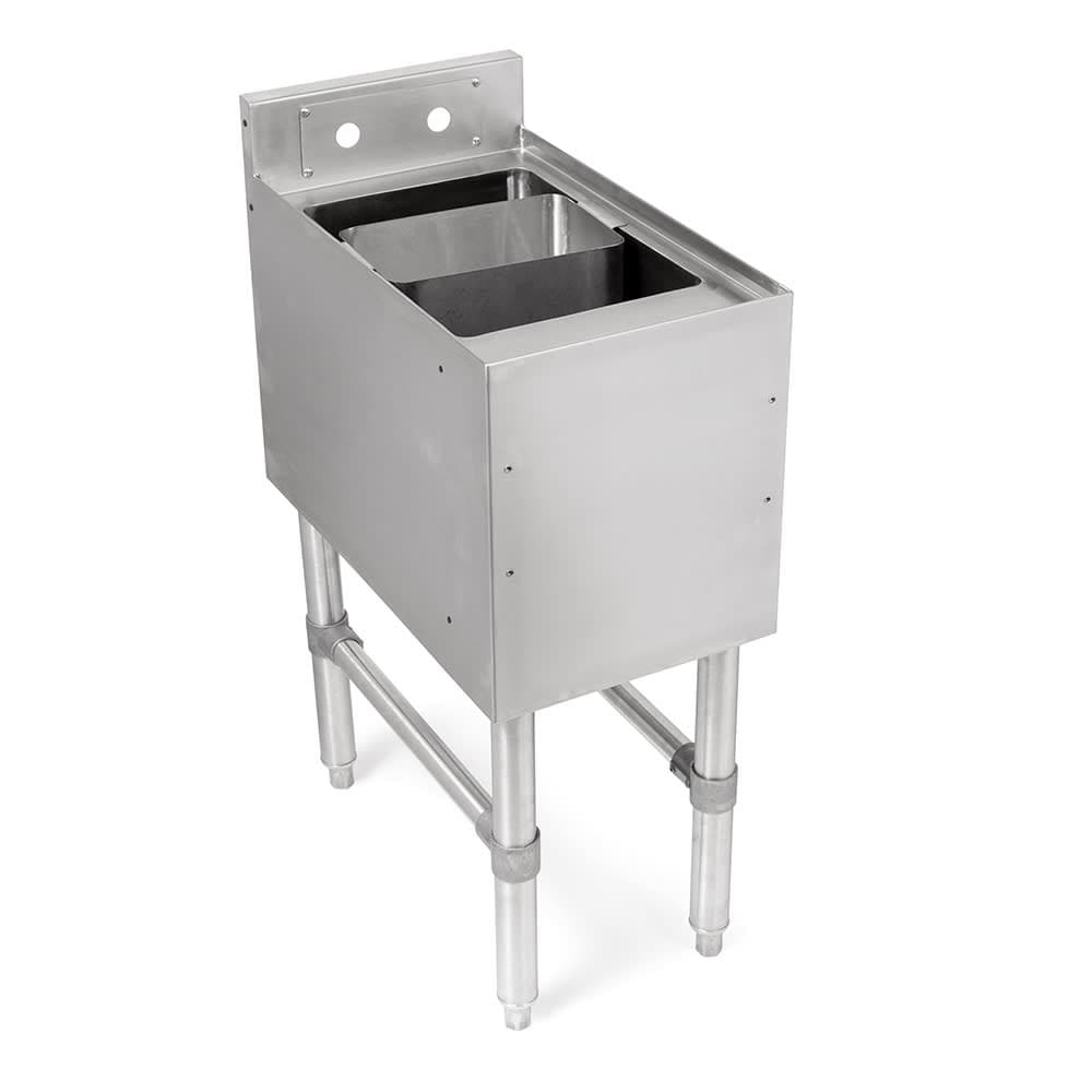 John Boos UBDS-2112-X Underbar Dump Sink w/ Stainless Steel Legs, 12"W x 21"D x 32 1/2"H