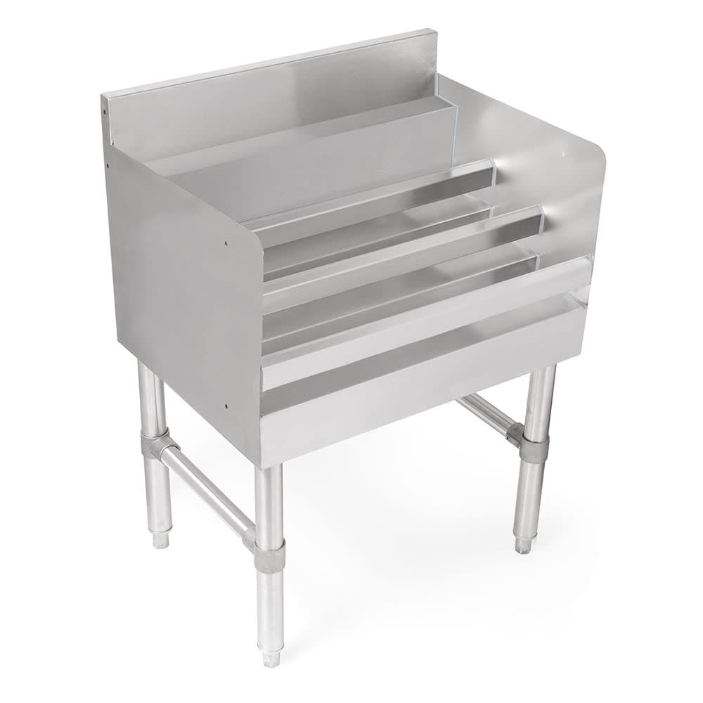 John Boos UBLD-1818-X 3 Step Underbar Liquor Display Unit - 18"W x 18"D x 32 1/2"H, Stainless