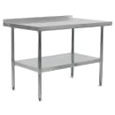 John Boos UFBLG3630 36" 18 ga Work Table w/ Undershelf & 430 Series Stainless Top, 1 1/2" Backsplash thumbnail 2