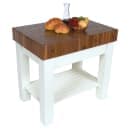 John Boos WAL-HMST36245-AL Homestead Block Table, 5" End Grain Black Walnut, Alabaster Base, 36 x 24" thumbnail 2