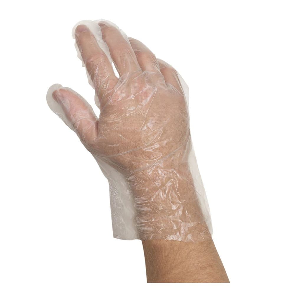 Handgards Disposable Poly Gloves - Powder Free, Clear, Medium (303363212)