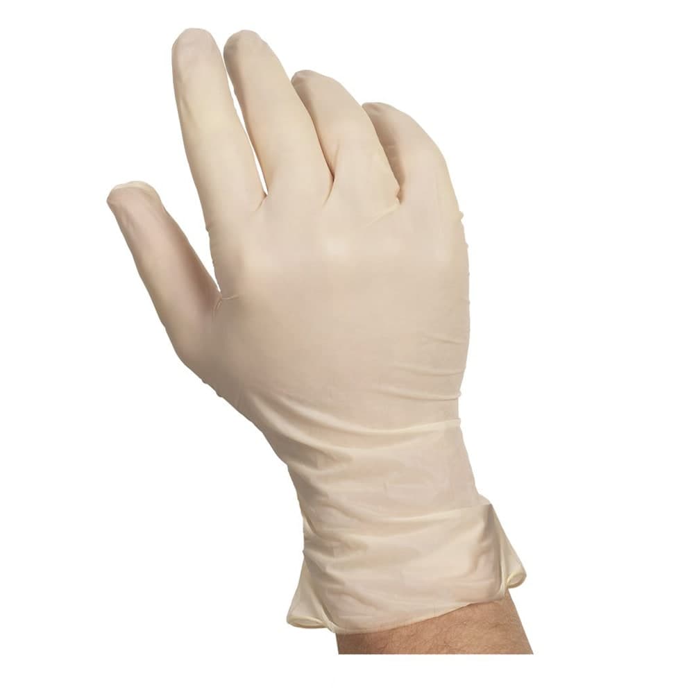 Handgards General Purpose Latex Gloves - Powder Free, Ivory, Large (304763003)