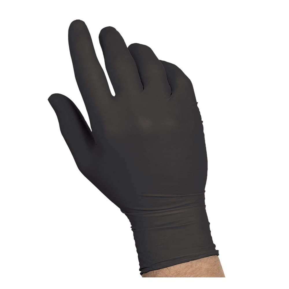Handgards General Purpose Nitrile Gloves - Powder Free, Black, Large (304340373)