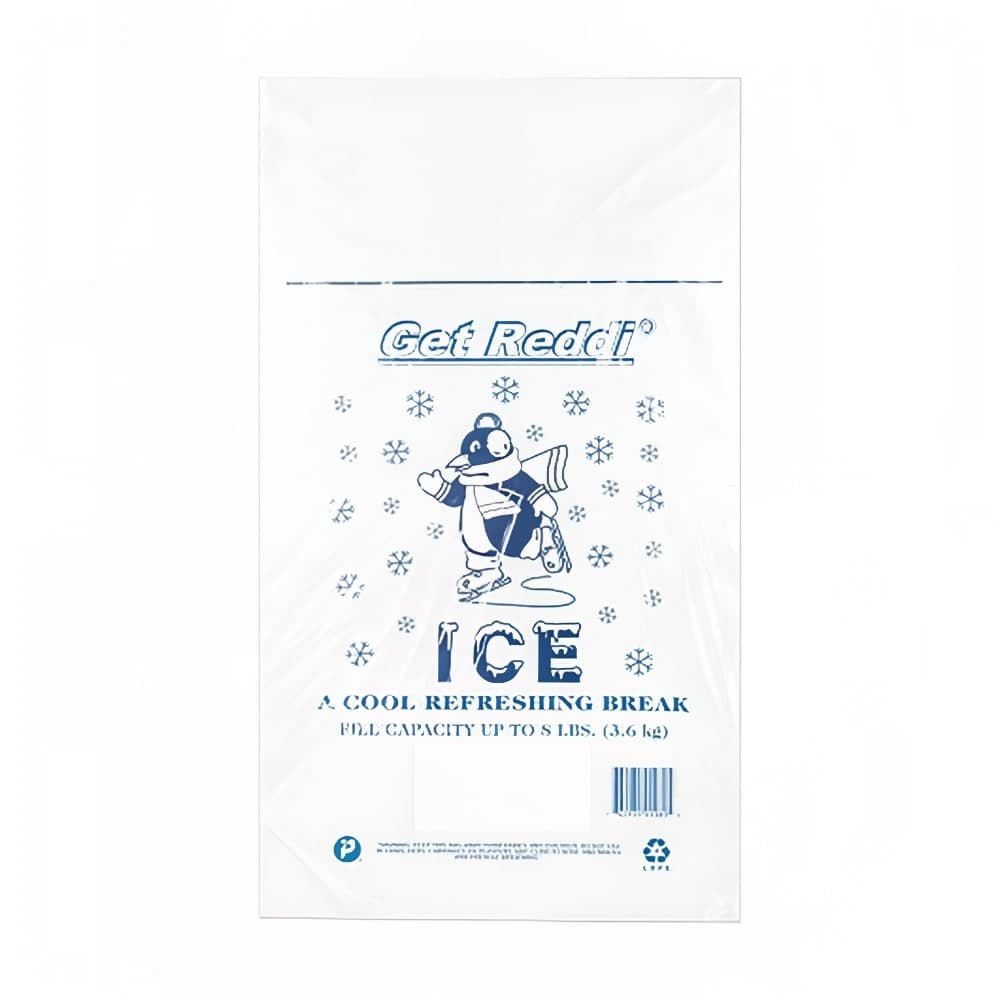 Pitt Plastics 10 lb Get Reddi Printed Ice Bag - 21" x 12" (IC1221-TT)