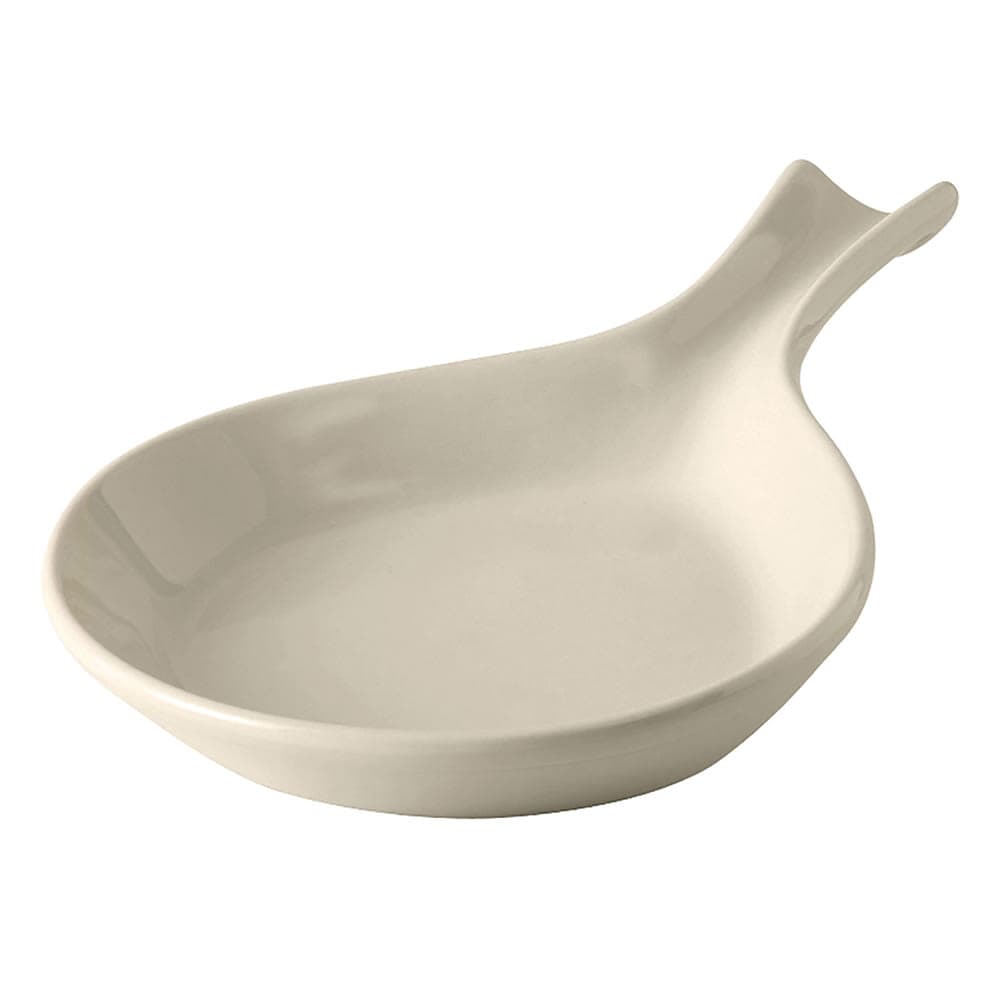 Tuxton BEP-100 12 oz DuraTux®© Fry Pan Server - Ceramic, American White/Eggshell