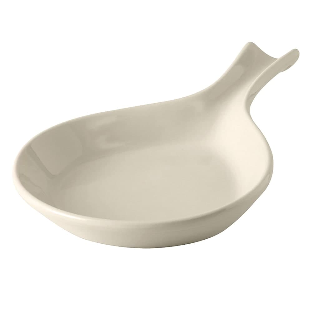 Tuxton BEP-114 18 oz DuraTux®© Fry Pan Server - Ceramic, American White/Eggshell