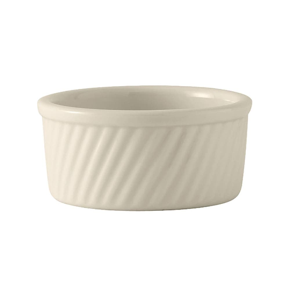 Tuxton BEX-0804 8 oz Round Souffle Dish - Ceramic, American White