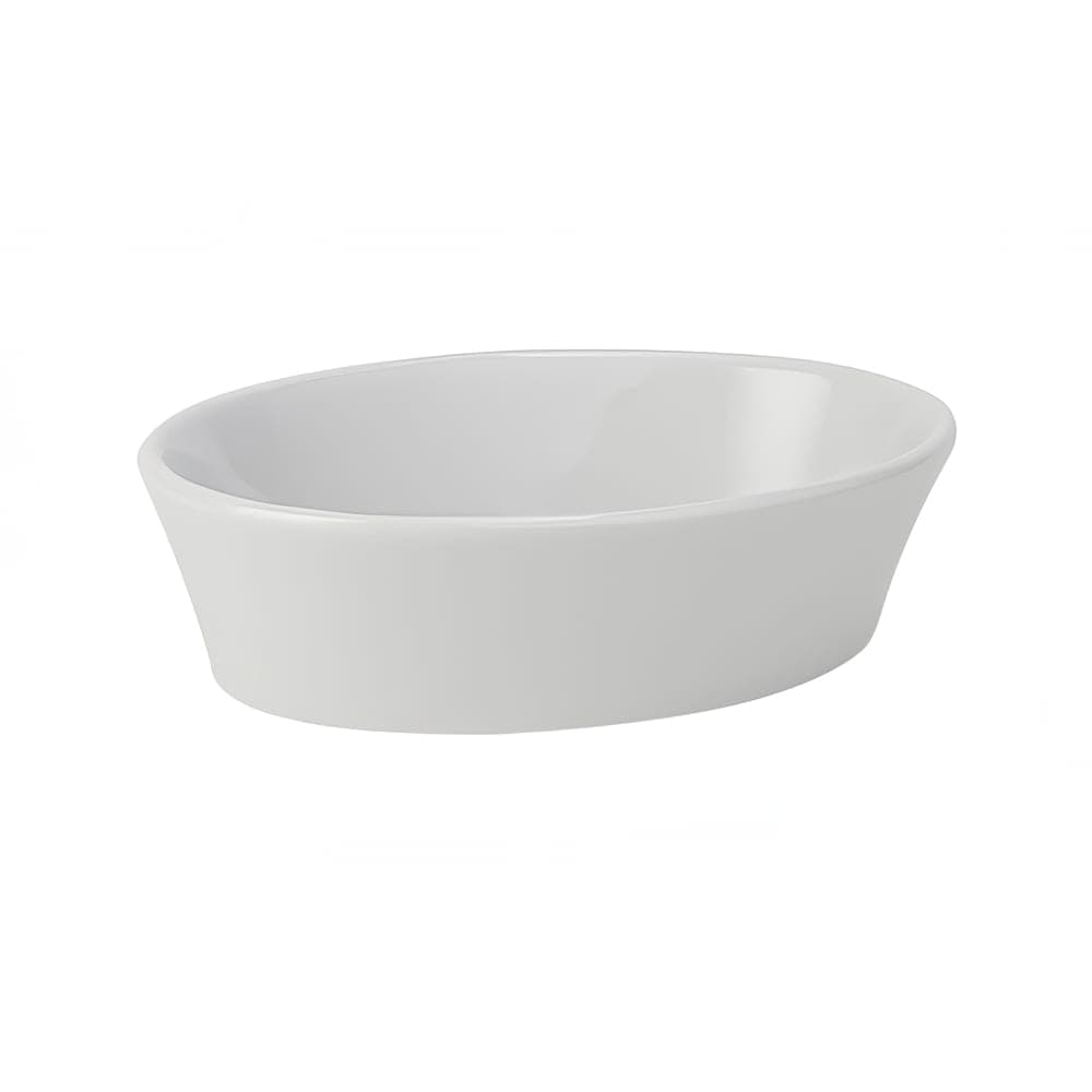 Tuxton BPK-060 7 oz Oval DuraTux®© Casserole Dish - China, Porcelain White