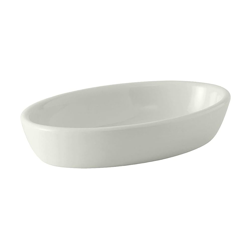 Tuxton BPK-240 24 oz Oval DuraTux®© Casserole Dish - China, Porcelain White
