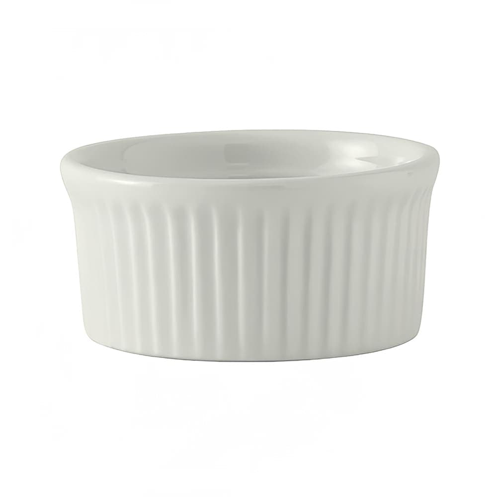 Tuxton BPX-0502 5 oz Fluted Ramekin - Ceramic, Porcelain White