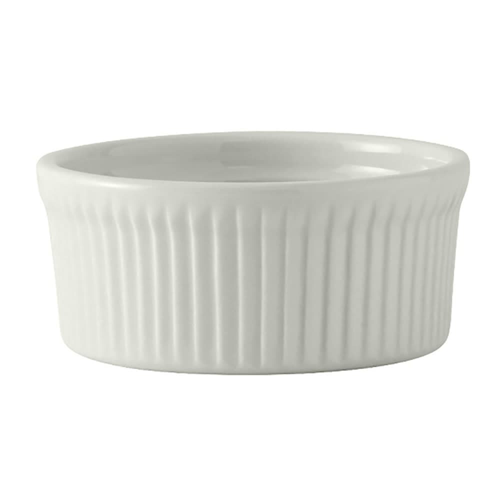 Tuxton BPX-1002 10 oz Round Souffle Dish - Ceramic, Porcelain White