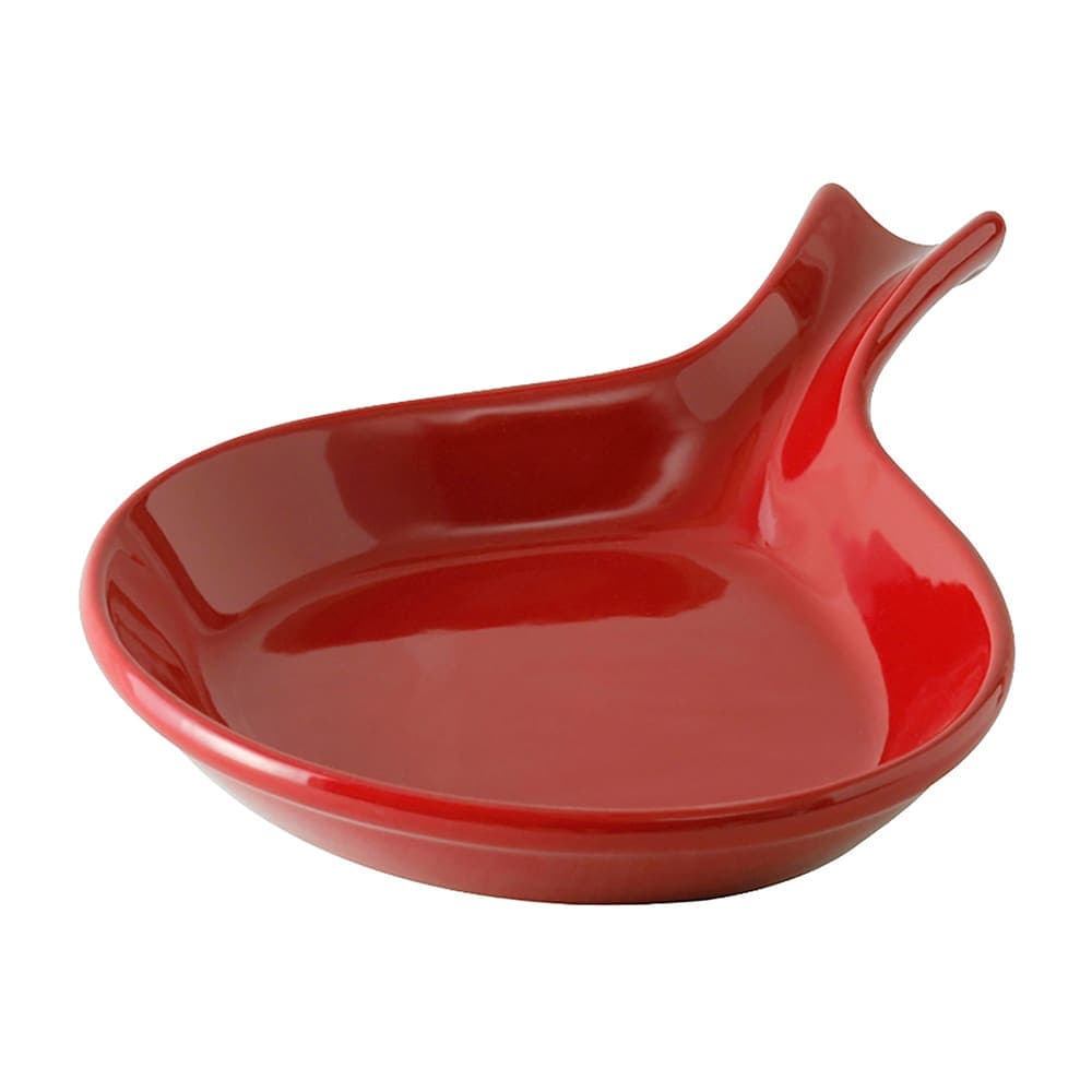 Tuxton BQP-130 28 1/2 oz DuraTux®© Fry Pan Server - Ceramic, Cayenne