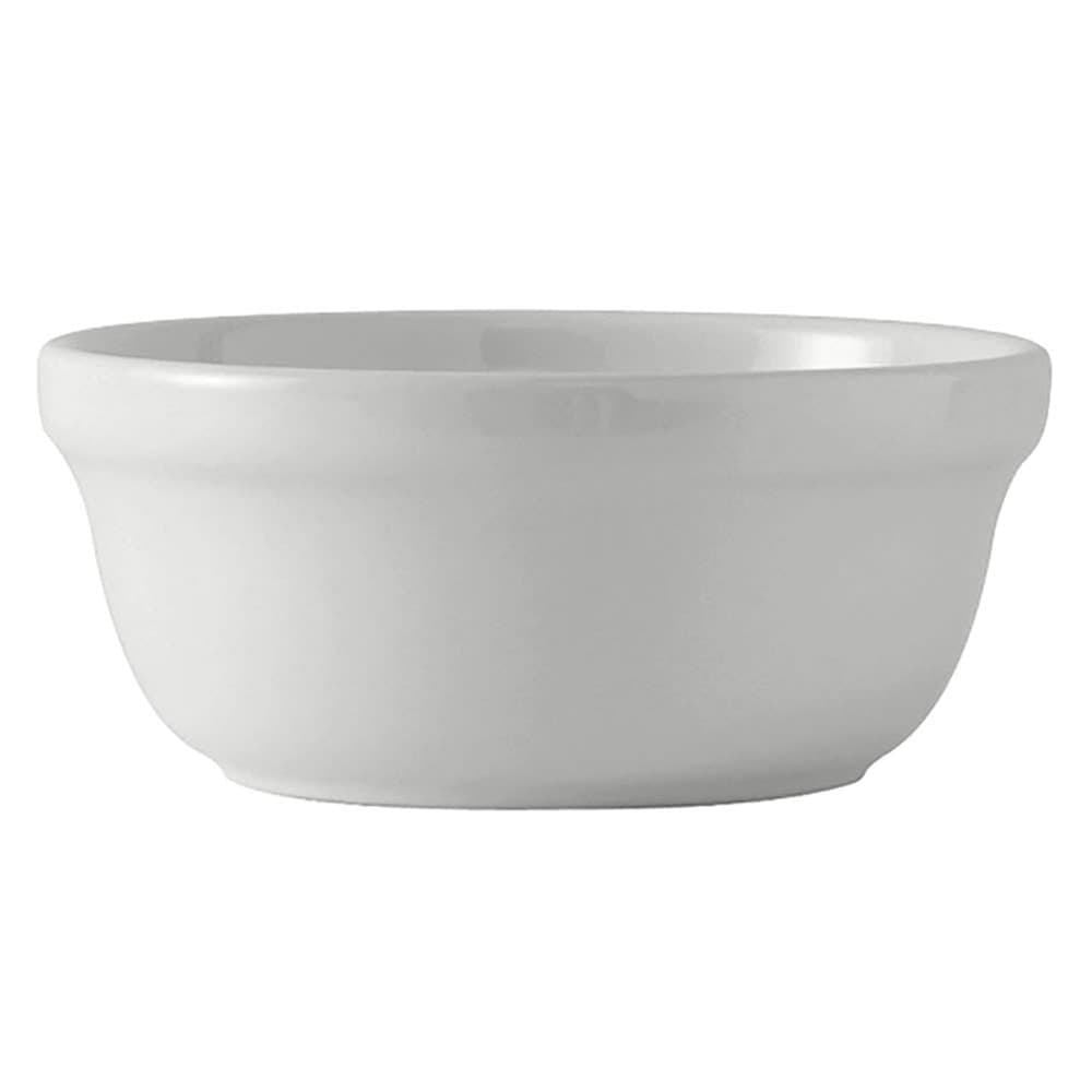 Tuxton BWB-1003 10 oz Round DuraTux®© Casserole Dish - Ceramic, White