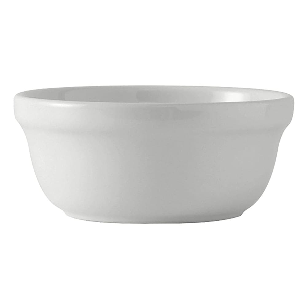 Tuxton BWB-1403 13 oz Round DuraTux®© Casserole Dish - Ceramic, White