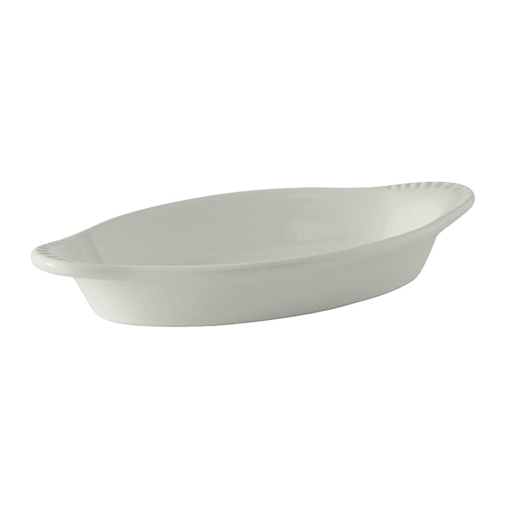 Tuxton BWN-120 12 oz. Oval, Ceramic Welsh Rarebit, White