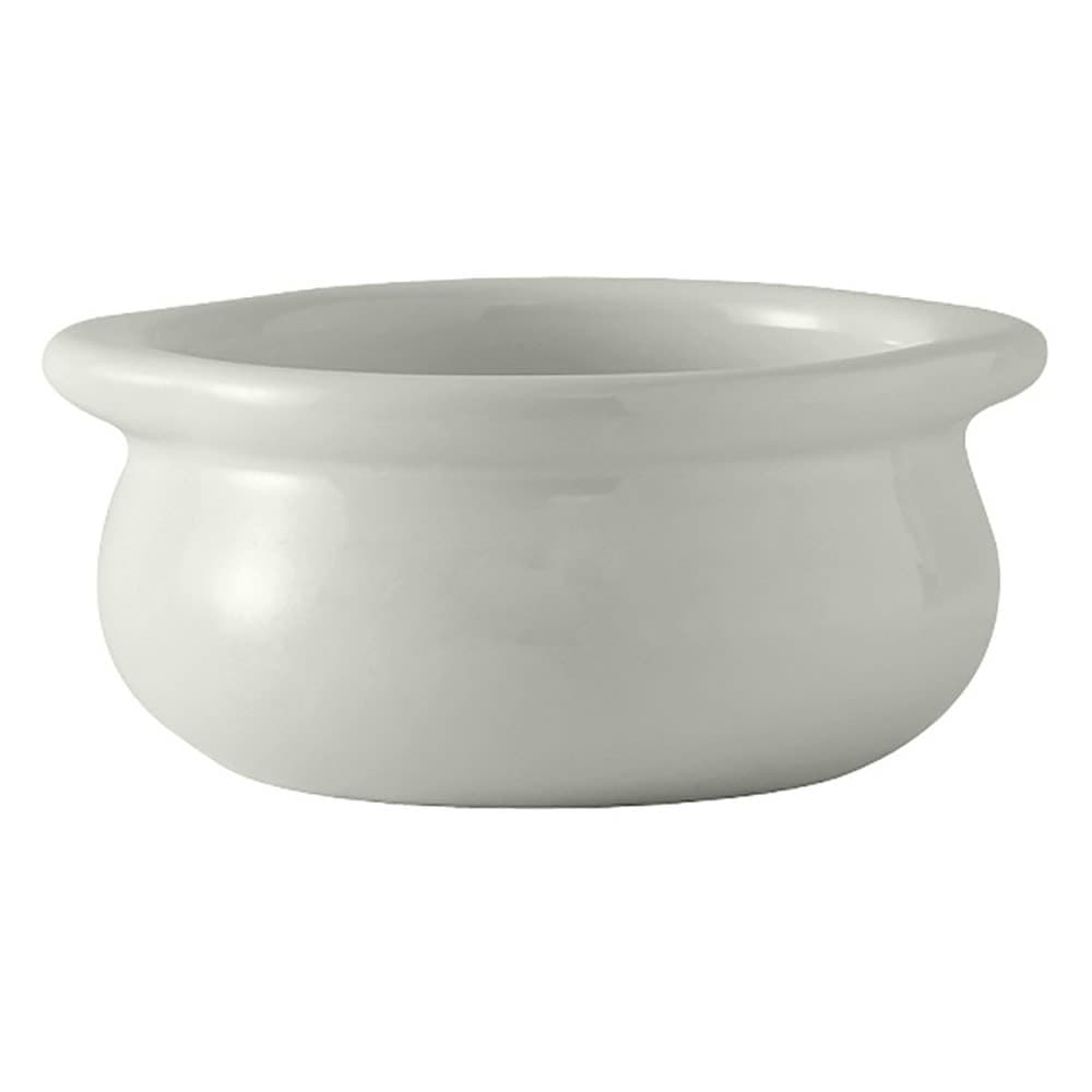 Tuxton BWS-1203 12 oz Onion Soup Crock - Ceramic, White