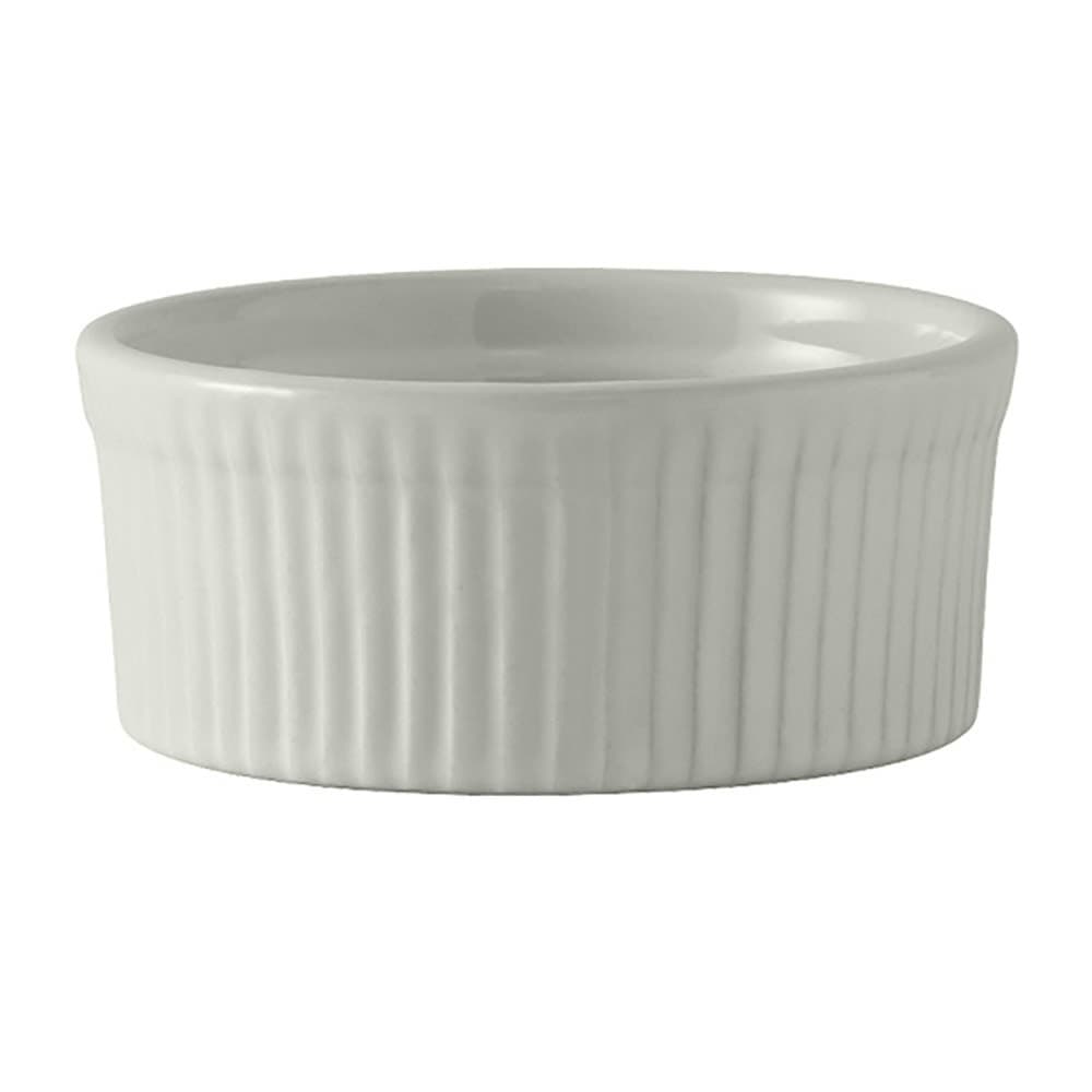 Tuxton BWX-1002 10 oz Round Souffle Dish - Ceramic, White