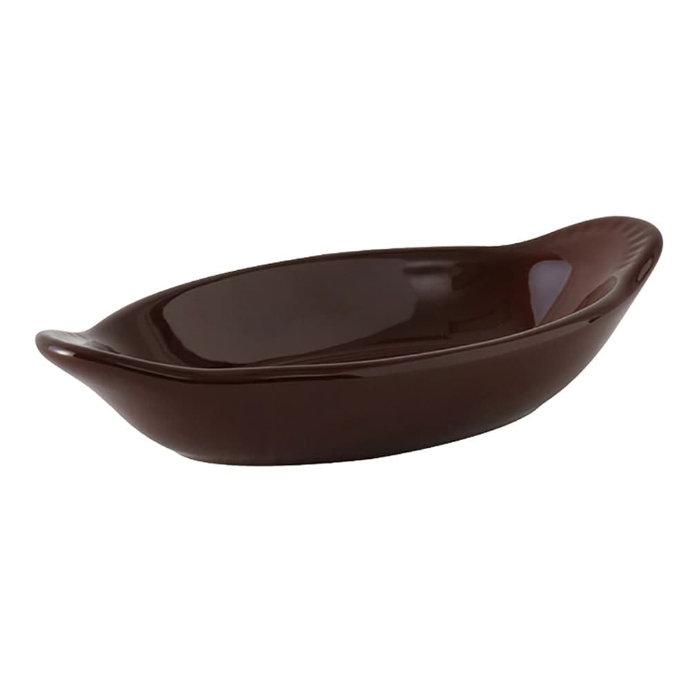Tuxton DMN-045 4-1/2 oz. Oval, DuraTux®© Welsh Rarebit - Ceramic, Mahogany