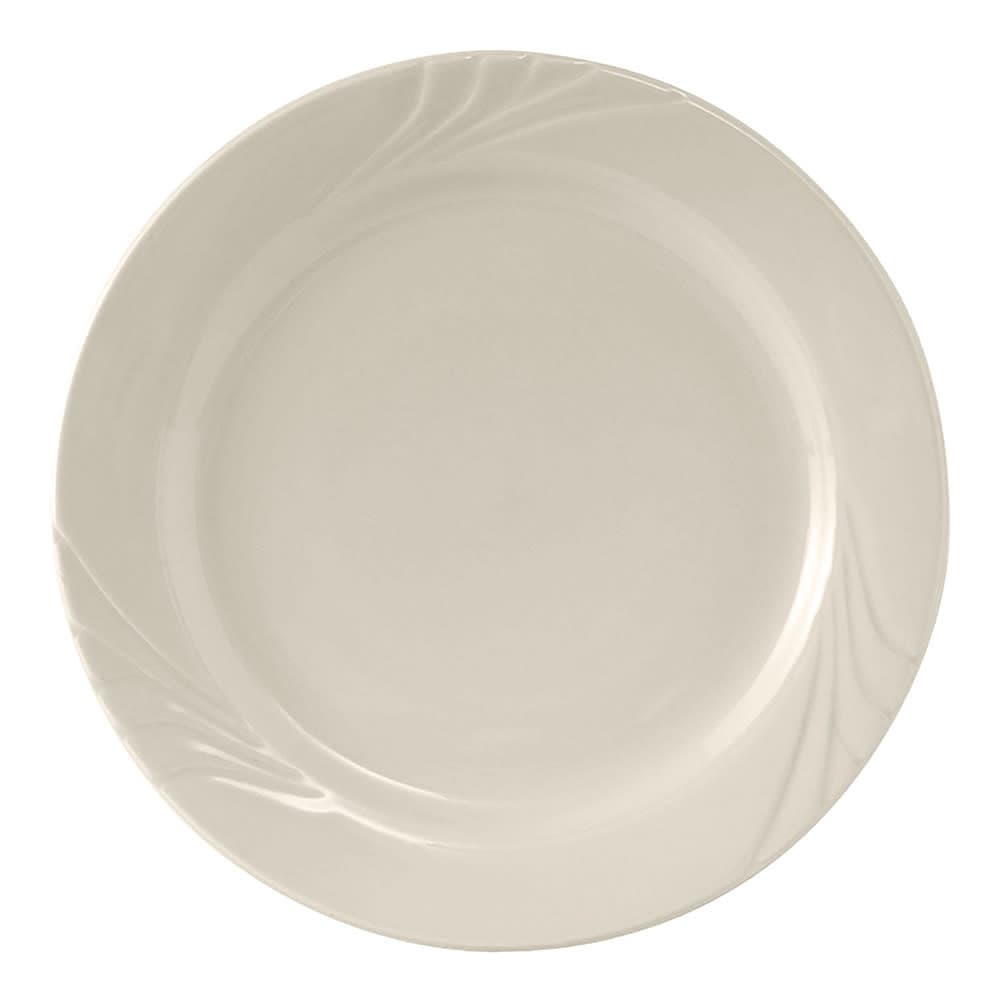 Tuxton YEA-072 7 1/4" Round Monterey Plate - Ceramic, American White