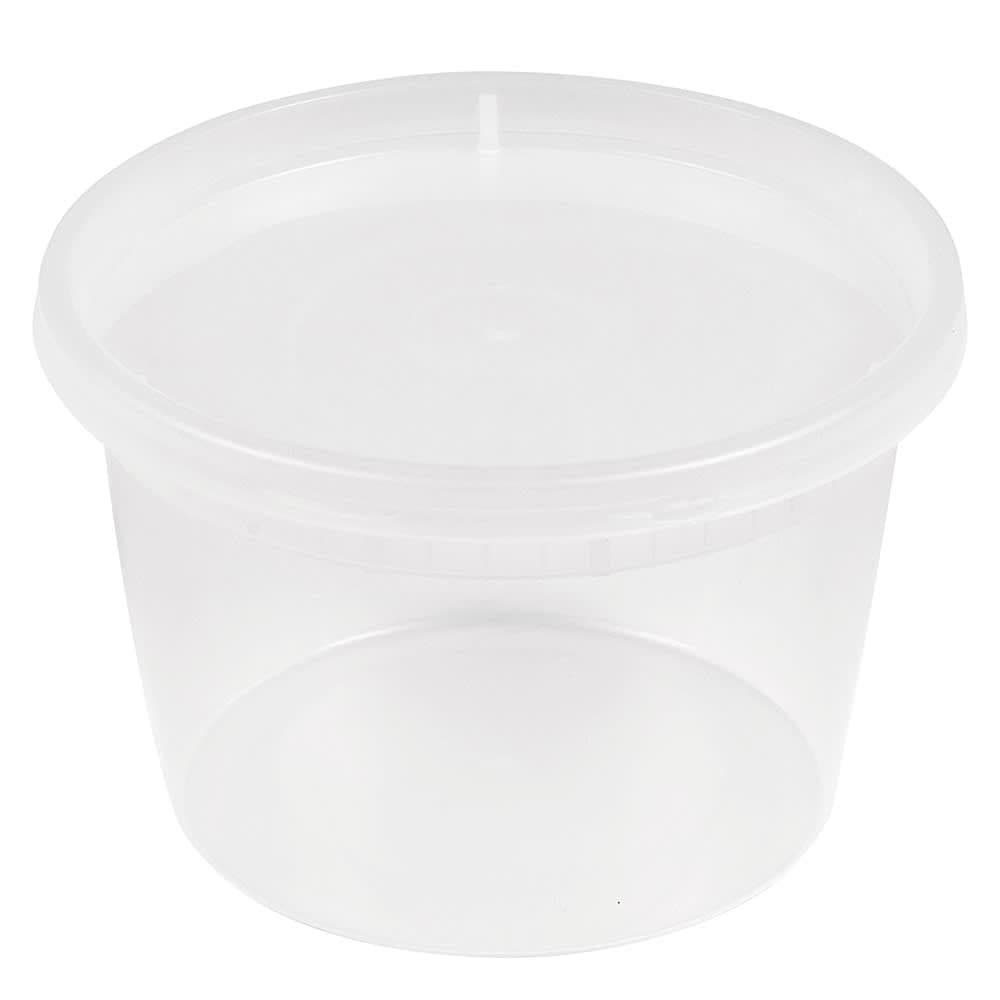 WNA TD40016R 16 oz Kari Out Deli Container w/Lid - Polypropylene, Clear