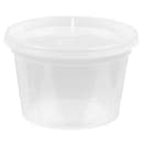 WNA TD40016R 16 oz Kari Out Deli Container w/Lid - Polypropylene, Clear thumbnail 3
