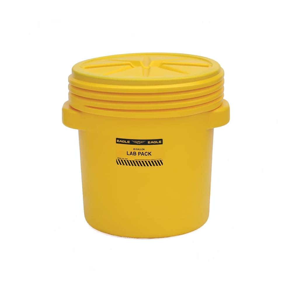 Eagle Manufacturing 20 gal Lab Pack Poly Drum w/ Screw On Lid, Yellow (1650)