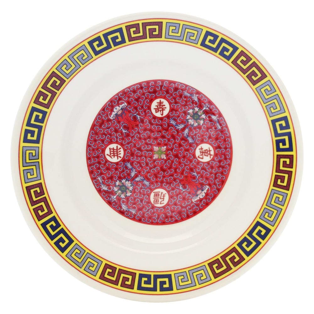 Thunder Group 1106TR 6" Round Longevity Soup Plate - Melamine, Red/White