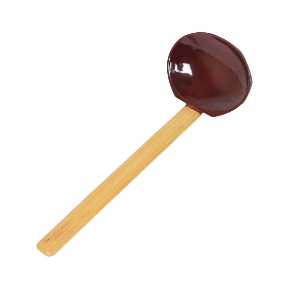 Thunder Group 30-28 8 1/2" Soup Serving Spoon, Bamboo