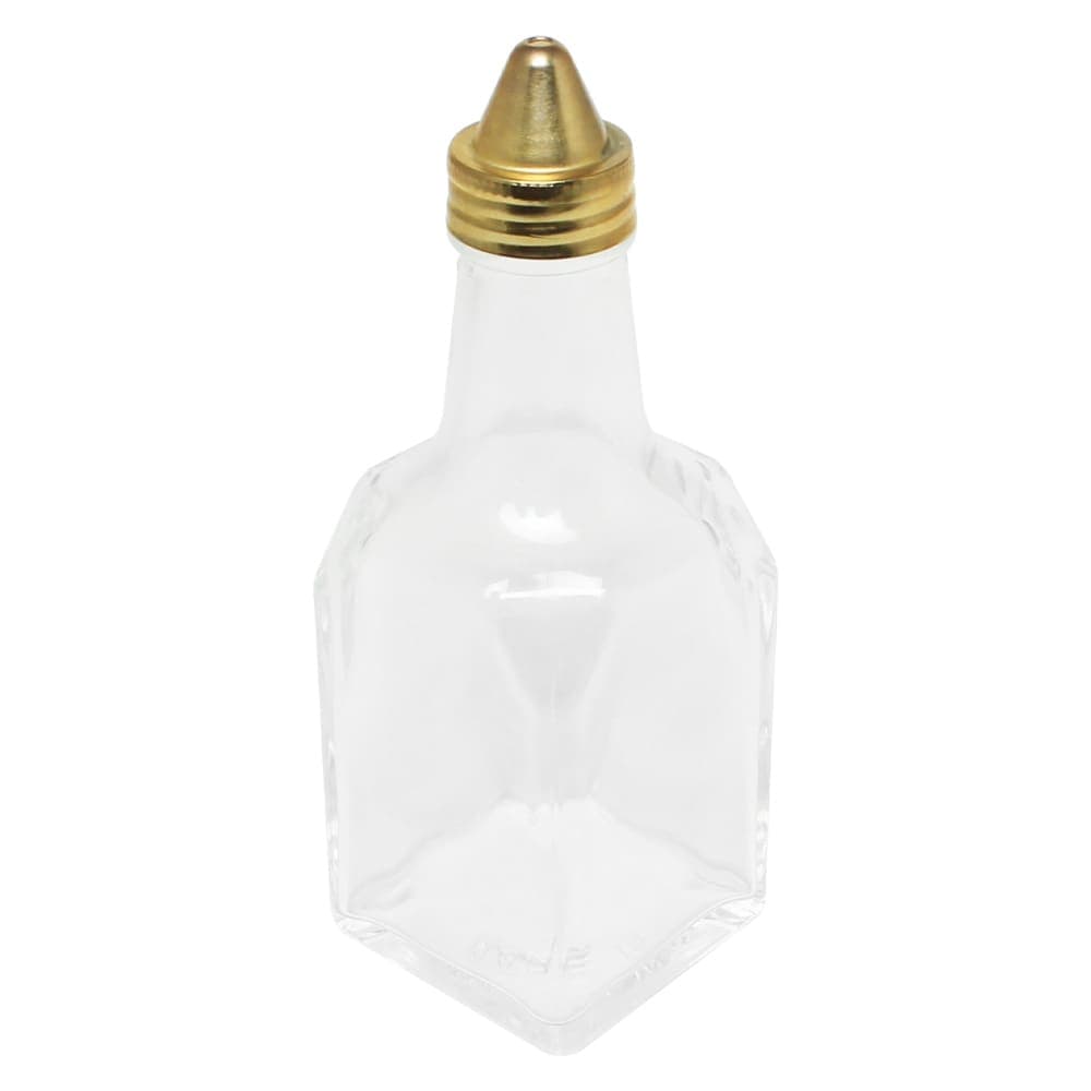 Thunder Group GLTWOC206 6 oz Cruet w/ Gold Plated Top - Glass, Clear