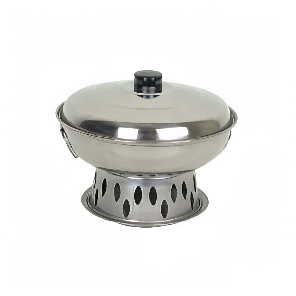 Thunder Group SLAL02A 9" Round Wok Chafer Set - Stainless Steel