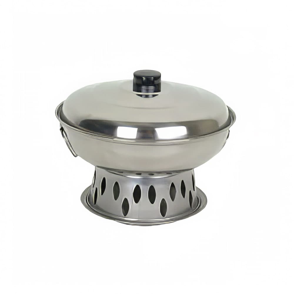 Thunder Group SLAL03A 10" Round Wok Chafer Set - Stainless Steel