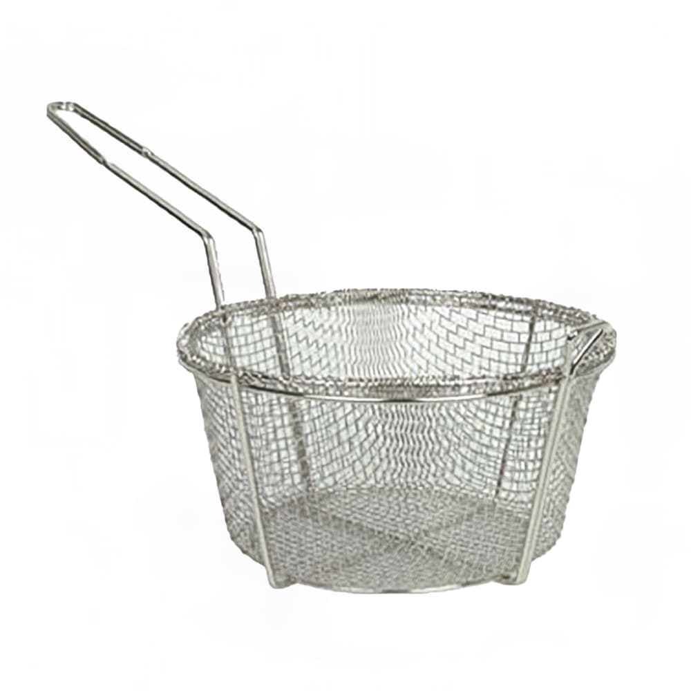 Thunder Group SLFB002 Fryer Basket w/ Uncoated Handle & Front Hook, 9 1/2"D x 4 1/2"H