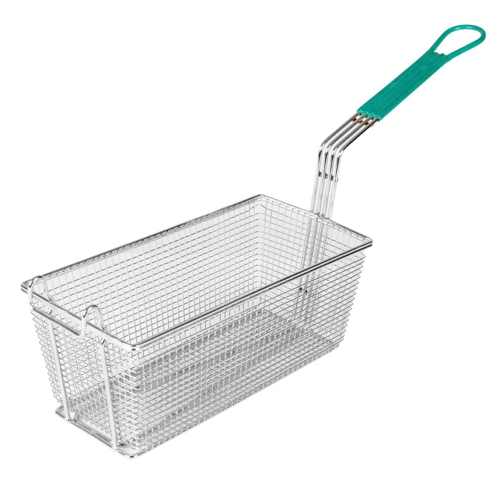 Thunder Group SLFB004 Fryer Basket w/ Coated Handle & Front Hook, 13" x 6 5/8" x 5 1/8"