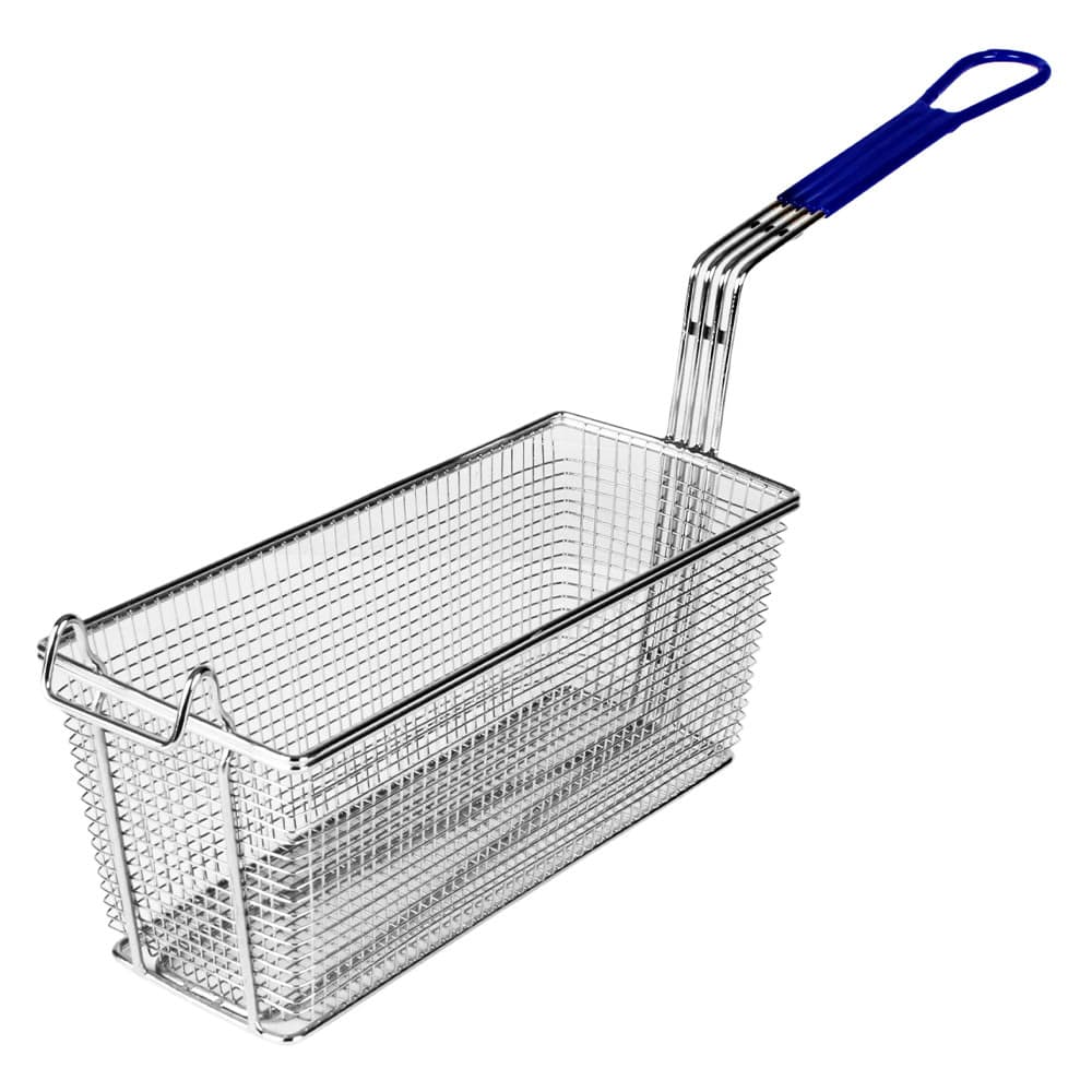 Thunder Group SLFB005 Fryer Basket w/ Coated Handle & Front Hook, 13 3/8" x 5 3/4" x 5 3/4"