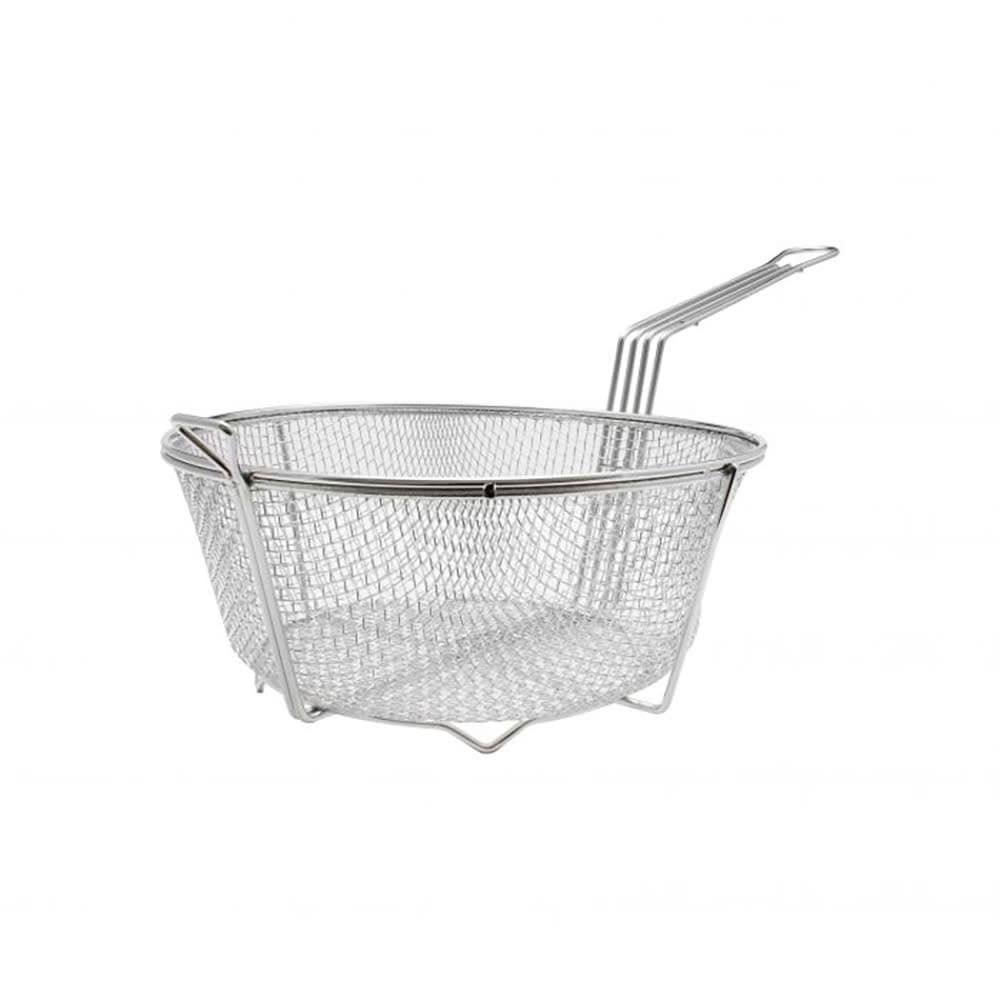 Thunder Group SLFB006 Fryer Basket w/ Uncoated Handle & Front Hook, 13 1/4"D x 5 1/8"H