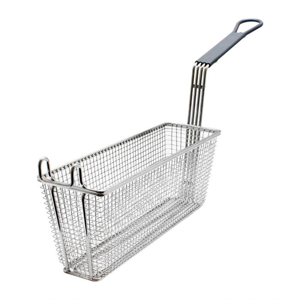 Thunder Group SLFB007 Fryer Basket w/ Coated Handle & Front Hook, 13 3/8" x 4 3/8" x 5 3/4"