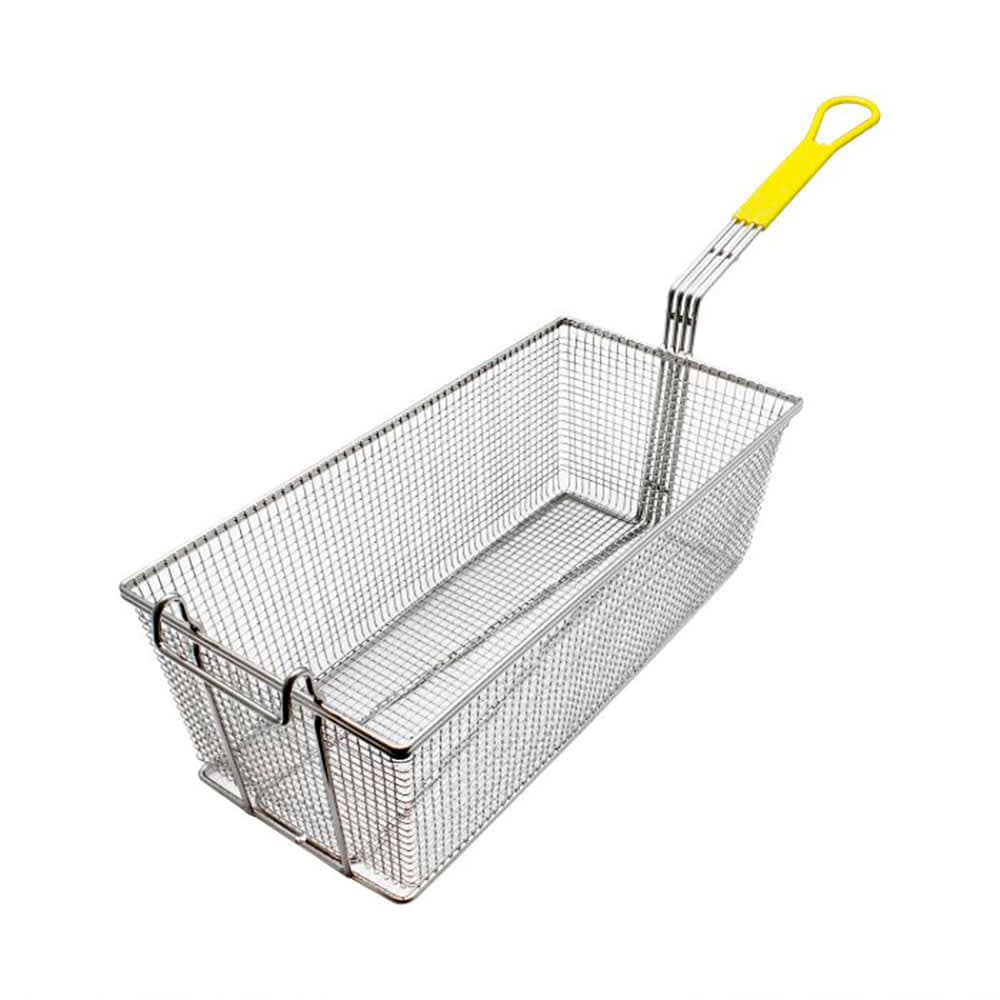 Thunder Group SLFB009 Fryer Basket w/ Coated Handle & Front Hook, 17" x 8 1/4" x 6"