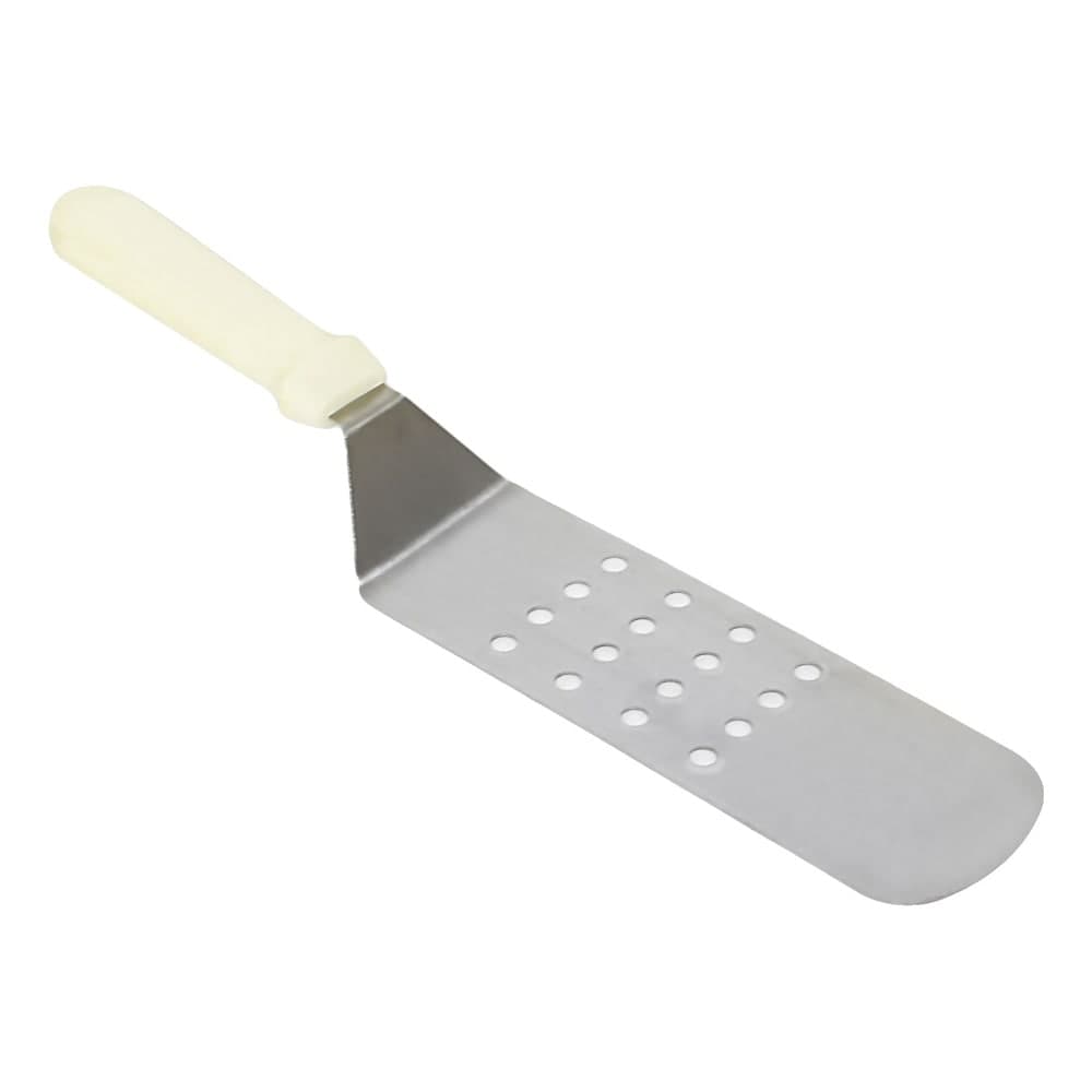 Thunder Group SLFT065P 15" Perforated Turner w/ White Plastic Handle, Stainless Steel