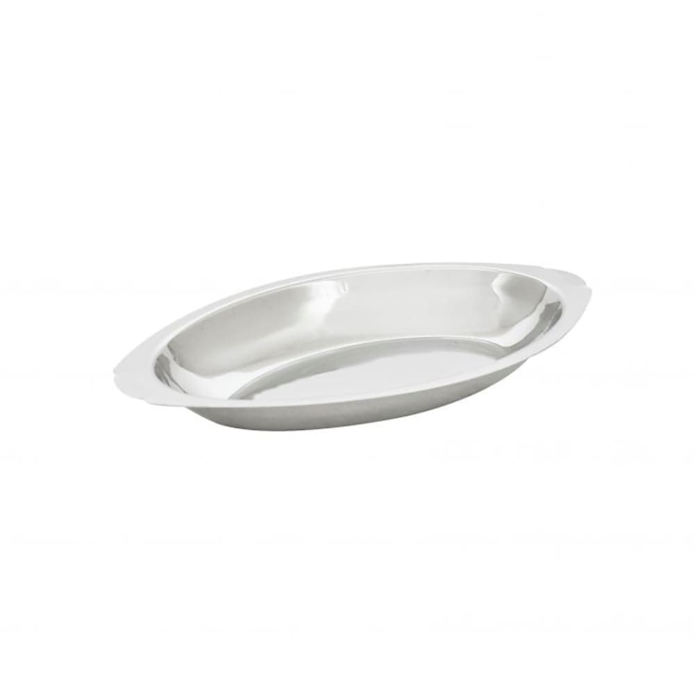 Thunder Group SLGT108 8 oz. Oval, Au Gratin Dish, 18/8 Stainless