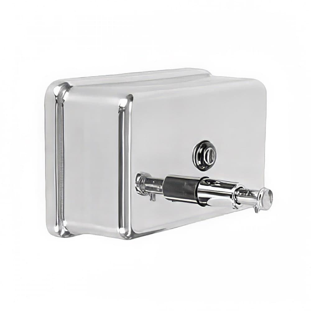 Thunder Group SLSD040H 40 oz Horizontal Wall Mount Hand Soap Dispenser, Stainless Steel