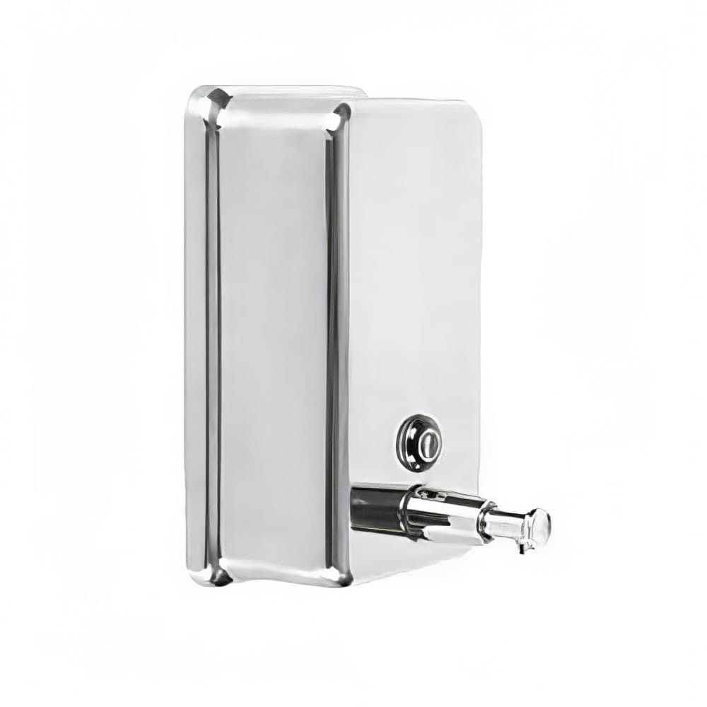 Thunder Group SLSD040V 40 oz Vertical Wall Mount Hand Soap Dispenser, Stainless Steel
