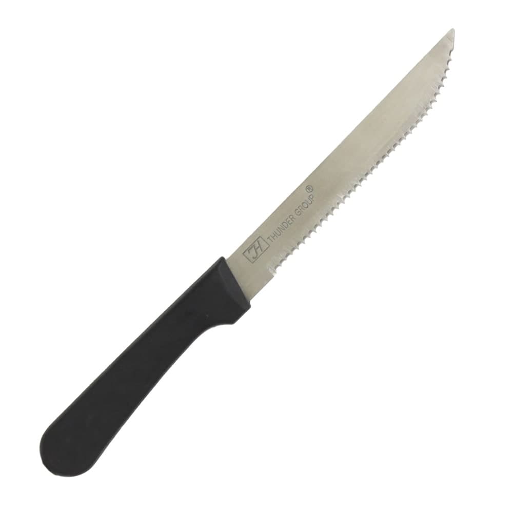 Thunder Group SLSK108 8 5/8" Steak Knife w/ Black Plastic Handle, Stainless Steel