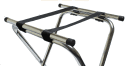 Thunder Group SLTS002 Folding Tray Stand - (2) Black Nylon Straps, Chrome Plated thumbnail 2